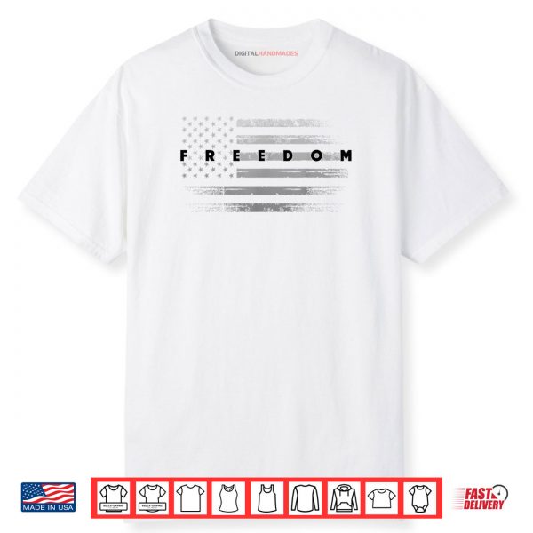 Grunge American Flag Patriotic Pride Freedom Shirt