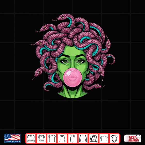 Design Medusa Blowing Bubblegum Pop Art Mythology Shirt