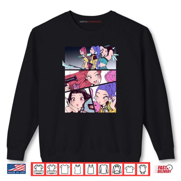 Sweatshirt Halloween Huntrix Manhwa Panels Poster Shirt