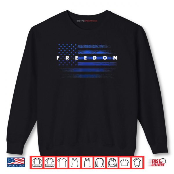 Sweatshirt Patriotic Pride Grunge American Flag Freedom Shirt