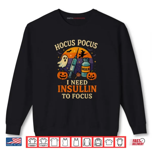 Sweatshirt Insulin Ghost Costume Diabetic Support Funny Halloween Shirt