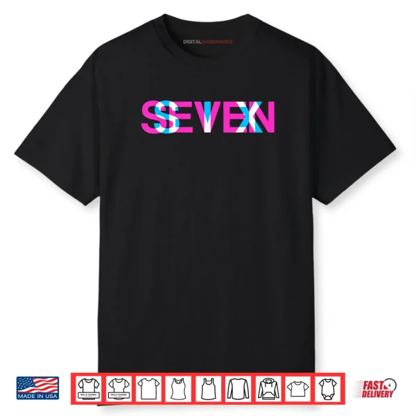Glitch Optical Illusion Six Seven 6 7 Meme Gen Alpha Slang Shirt