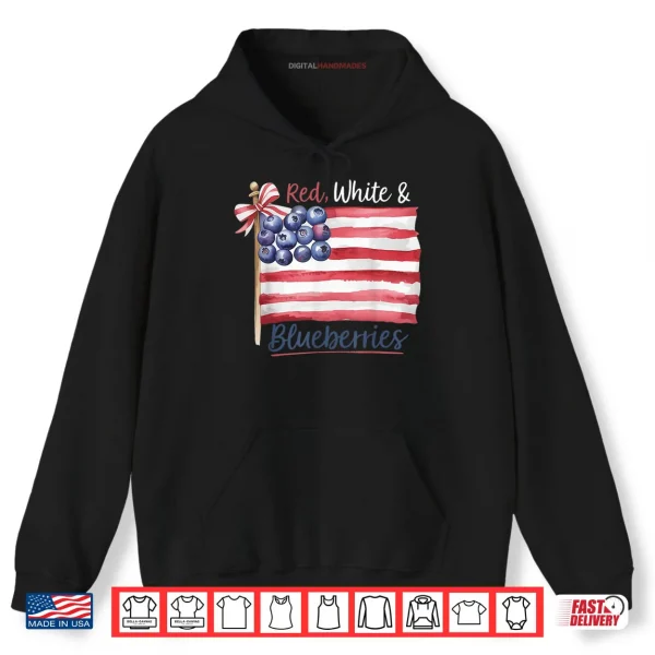 Hoodie Red White and Blueberries for Supporters Shirt