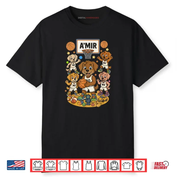 Birthday with Puppies Basketball Shirt