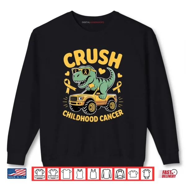 Sweatshirt Crush Childhood Cancer Gold Ribbon Shirt