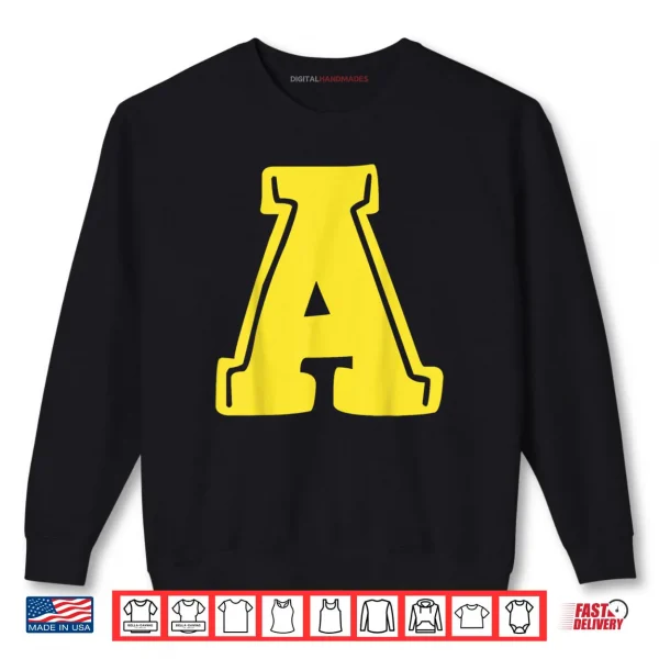 Sweatshirt Halloween Letter A Alphabet Matching Costume Shirt