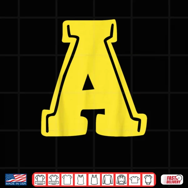 Design Halloween Letter A Alphabet Matching Costume Shirt