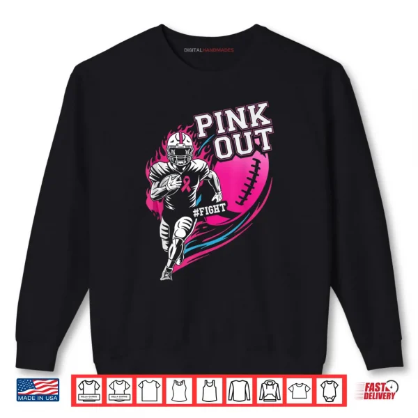 Sweatshirt Pink Out Football Breast Cancer Awareness Shirt