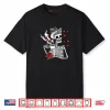 Valentines Day Woman Skeleton Messy Bun Coffee Funny Shirt