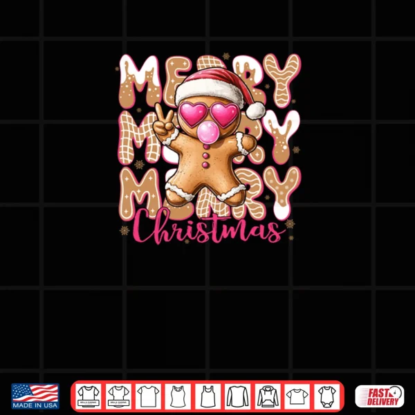 Design Gingerbread Merry Christmas Shirt