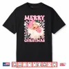 Santa Claus Pink Sunglasses Blowing Bubble Gum Christmas Shirt