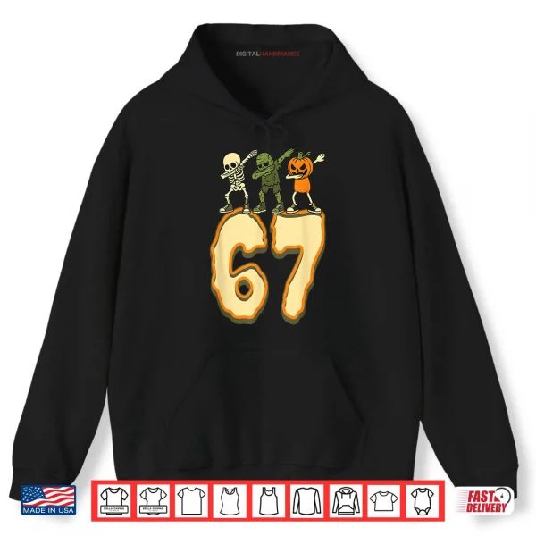Hoodie 67 Halloween Meme 6 7 Numbers Six Seven Skeleton Shirt