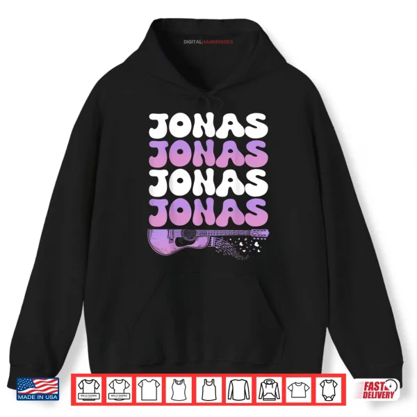 Hoodie Retro Jonas First Name I Love Jonas 80s Groovy Shirt