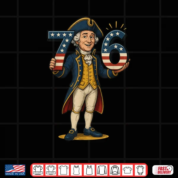 Design Six Seven 6 7 7 6 George Washington Teacher American Shirt