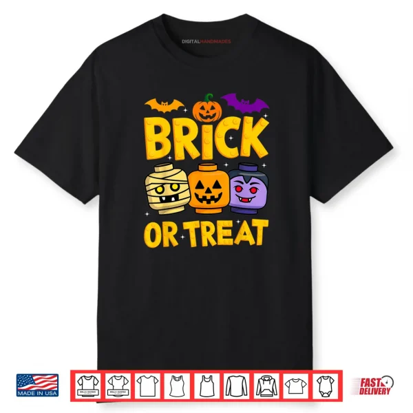 Brick or Treat Halloween Master Builder Blocks Building Shirt