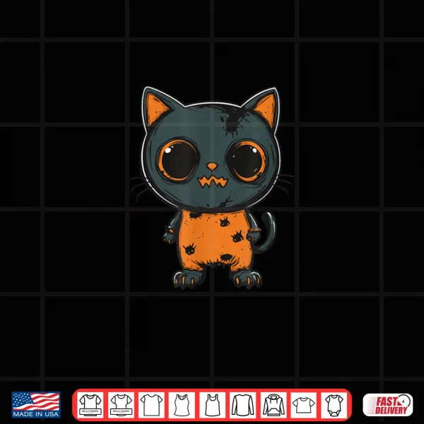 Design Cat Zombie Comic Halloween Shirt