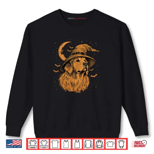 Golden Retriever Halloween Funny Cute Dog Mom Wizard Witch Shirt 1 Sweatshirt Golden Retriever Halloween Funny Cute Dog Mom Wizard Witch Shirt