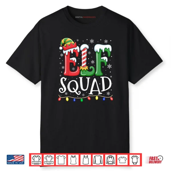 Elf Family Christmas Matching Pajamas Xmas Elf Squad Shirt