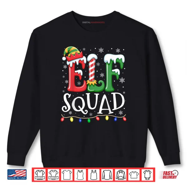 Sweatshirt Elf Family Christmas Matching Pajamas Xmas Elf Squad Shirt