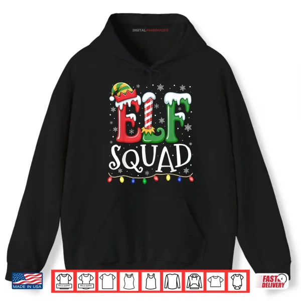 Hoodie Elf Family Christmas Matching Pajamas Xmas Elf Squad Shirt
