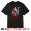 Santa Playing American Football Ugly Christmas Shirt