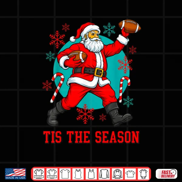Design Santa Playing American Football Ugly Christmas Shirt