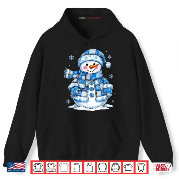 Hoodie Snowman Snowflake Merry Christmas Xmas Family Holiday Shirt
