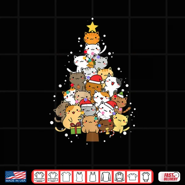 Design Tree Cat Lovers Christmas Tree Shirt