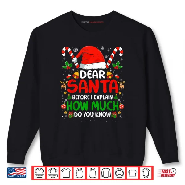 Sweatshirt Dear Santa I Can Explain Christmas Shirt