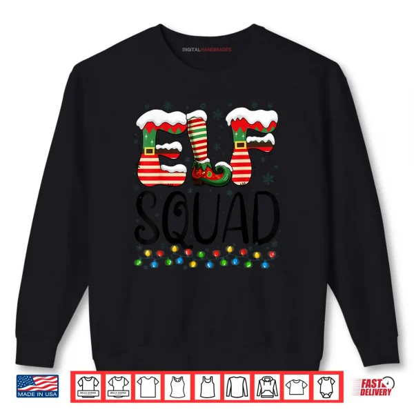 Sweatshirt Elf Squad Funny Christmas Family Pajamas Shirt