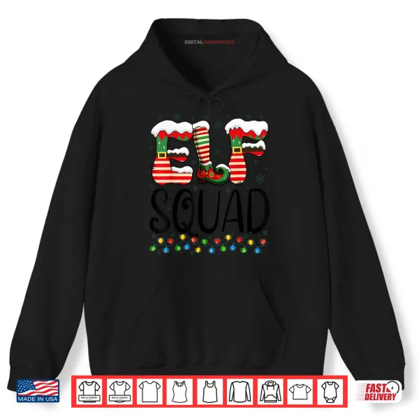 Hoodie Elf Squad Funny Christmas Family Pajamas Shirt
