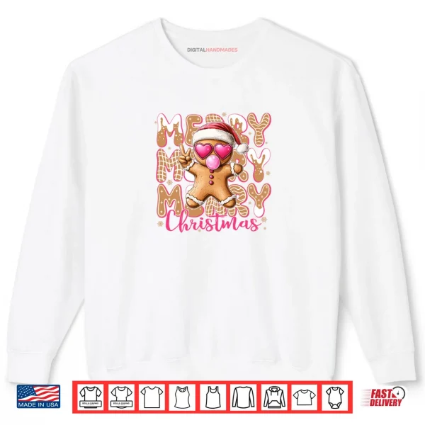 Sweatshirt Gingerbread Merry Christmas Cute Shirt