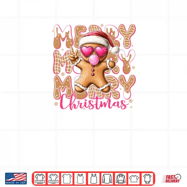 Design Gingerbread Merry Christmas Cute Shirt