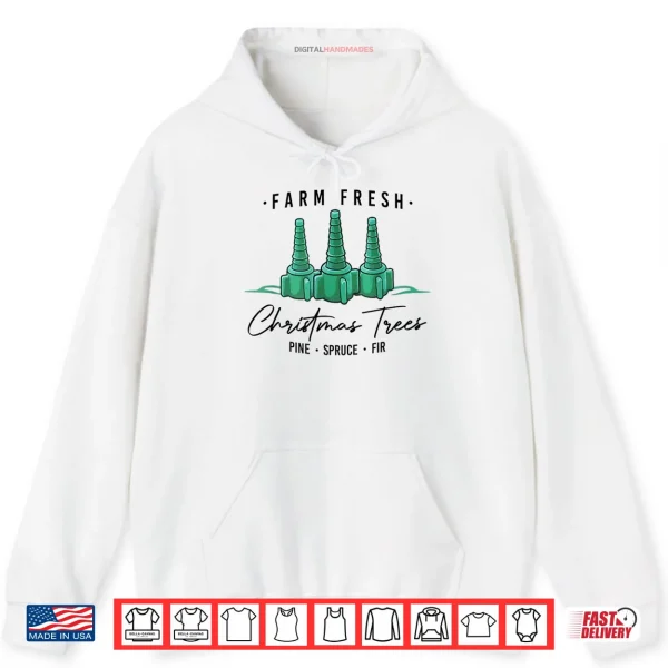 Hoodie Respiratory Therapist Nurse Farm Fresh Christmas Trees Shirt