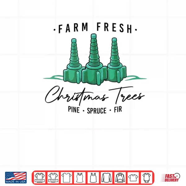 Design Respiratory Therapist Nurse Farm Fresh Christmas Trees Shirt