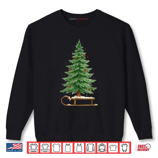 Sweatshirt Christmas Sleigh Christmas Tree 2025 Family Matching Shirt