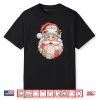 Santa Claus Face Patchwork Folk Art Christmas Xmas Shirt