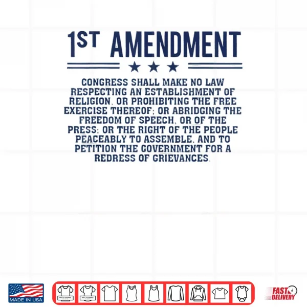Design 1st First Amendment U.S. Constitution Patriot Shirt