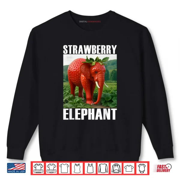 Sweatshirt Strawberry Elephant Italian Brainrot Meme Shirt