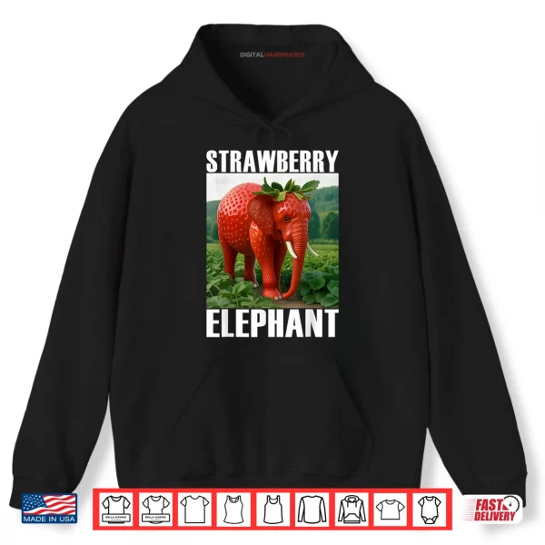 Hoodie Strawberry Elephant Italian Brainrot Meme Shirt