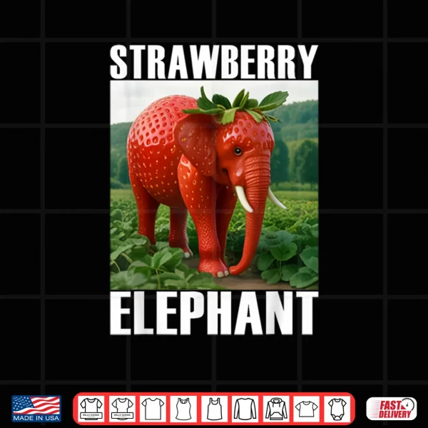 Design Strawberry Elephant Italian Brainrot Meme Shirt