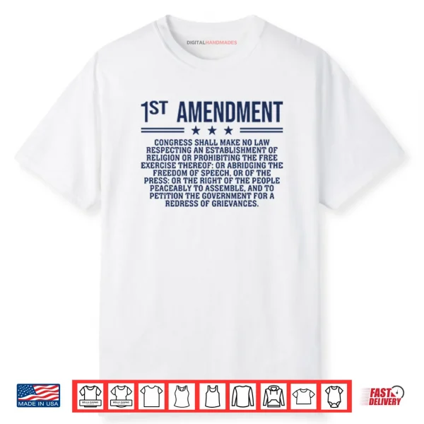 1st Amendment US Constitution Patriot Shirt