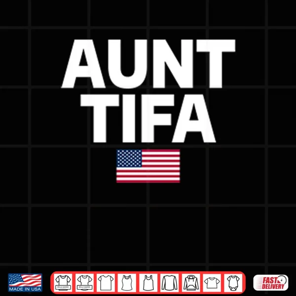 Design Aunt Tifa American Flag Shirt