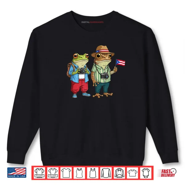 Sweatshirt Rican Sapo Concho Coqui Frog Puerto Rico Flag Hispanic Shirt