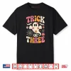 Trick Or Three 3 Years Old Birthday Groovy Ghost Halloween Shirt