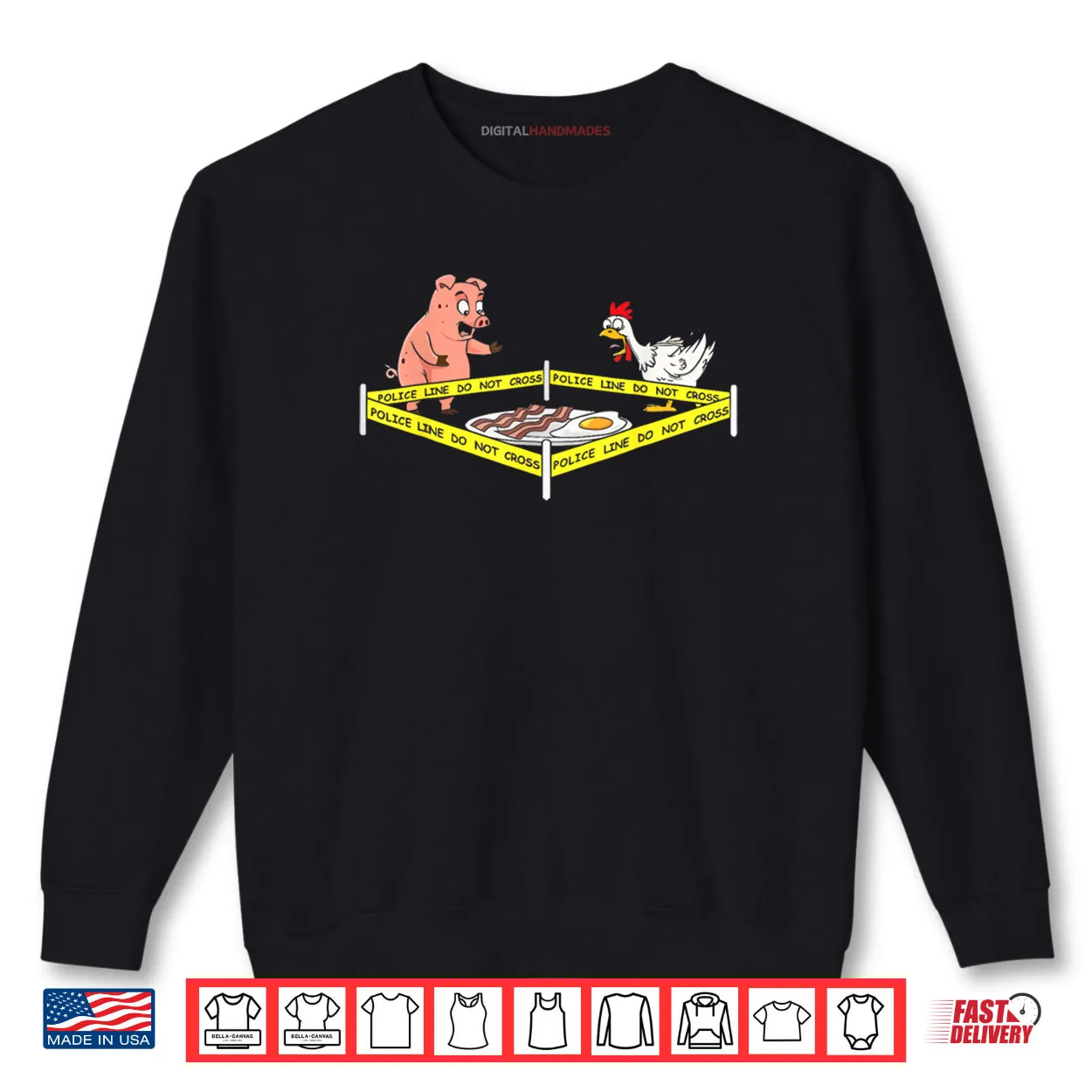 Crime Scene Bacon Egg Pig Chicken Food Thanksgiving Shirt Crime Scene Bacon Egg Pig Chicken Food Thanksgiving Shirt