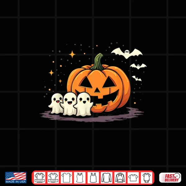Design Halloween Gamer Pumpkin Eating Ghost Costume Shirt