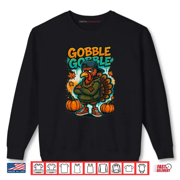 Sweatshirt Thanksgiving Shirt for Boys Kids Youth Hip Hop Turkey Shirt