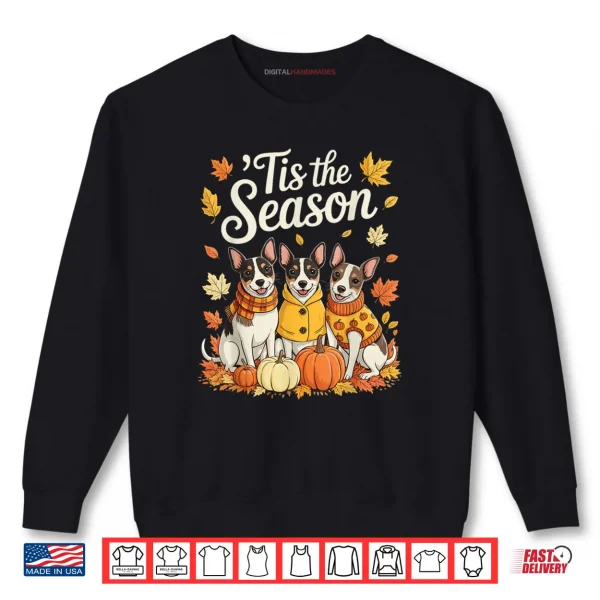 Sweatshirt Tis The Season Rat Terrier Fall Autumn Pumpkin Dog Shirt
