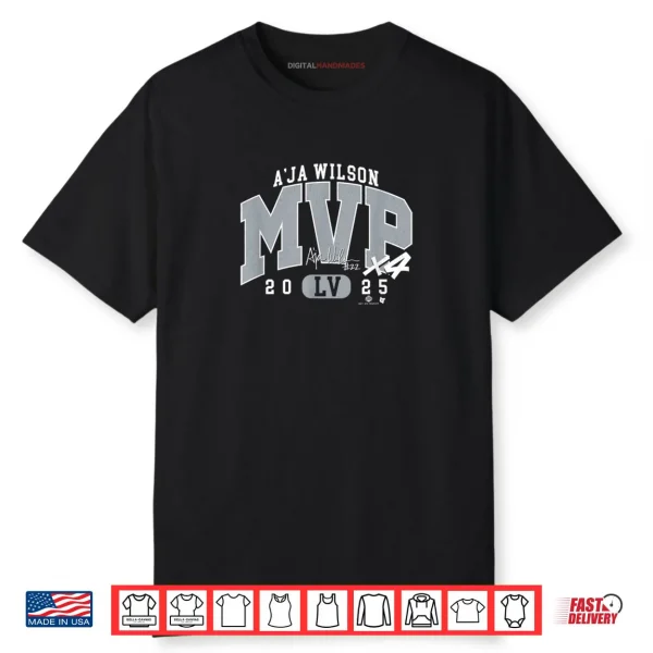 Aja Wilson 2025 MVP Las Vegas Basketball Shirt